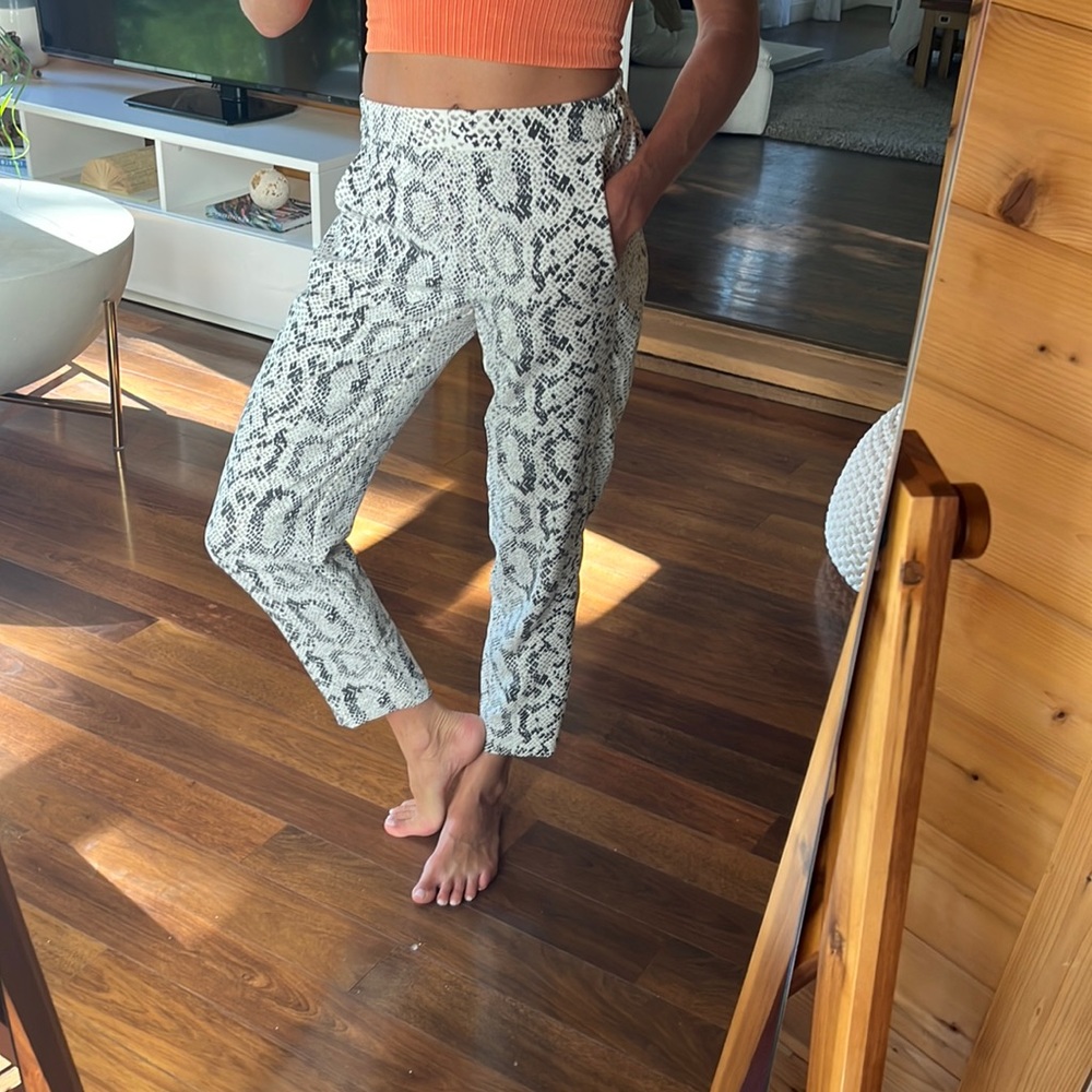 Womens jcrew Jamie pant animal print size 0